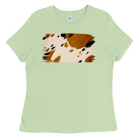 Matcha Cowhide Black and Light Brown Brushstroke Ladies Tee - Jasminsmagicworld