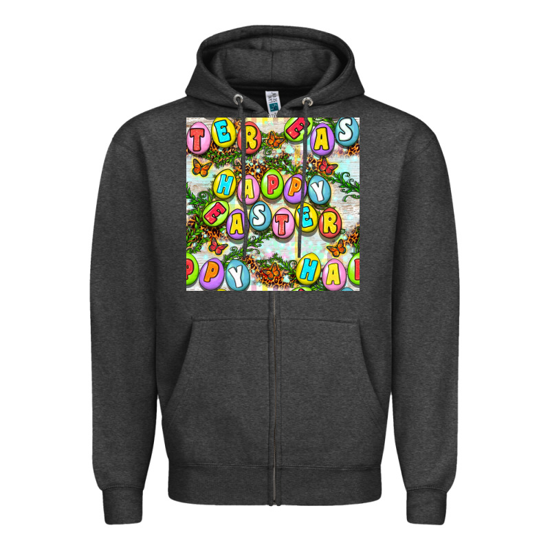 Happy Easter Seamless Pattern Zipper Hoodie by BundleAndBundleShop | Teevron