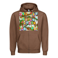 Chestnut Happy Easter Seamless Pattern Zipper Hoodie - BundleAndBundleShop