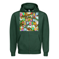Sports Green Happy Easter Seamless Pattern Zipper Hoodie - BundleAndBundleShop