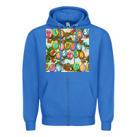 True Royal Happy Easter Seamless Pattern Zipper Hoodie - BundleAndBundleShop