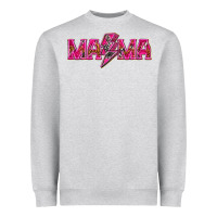 Heather Grey Mama neon lightning bolt mother's day Heavyweight Sweatshirt - HowdyJamesFarm