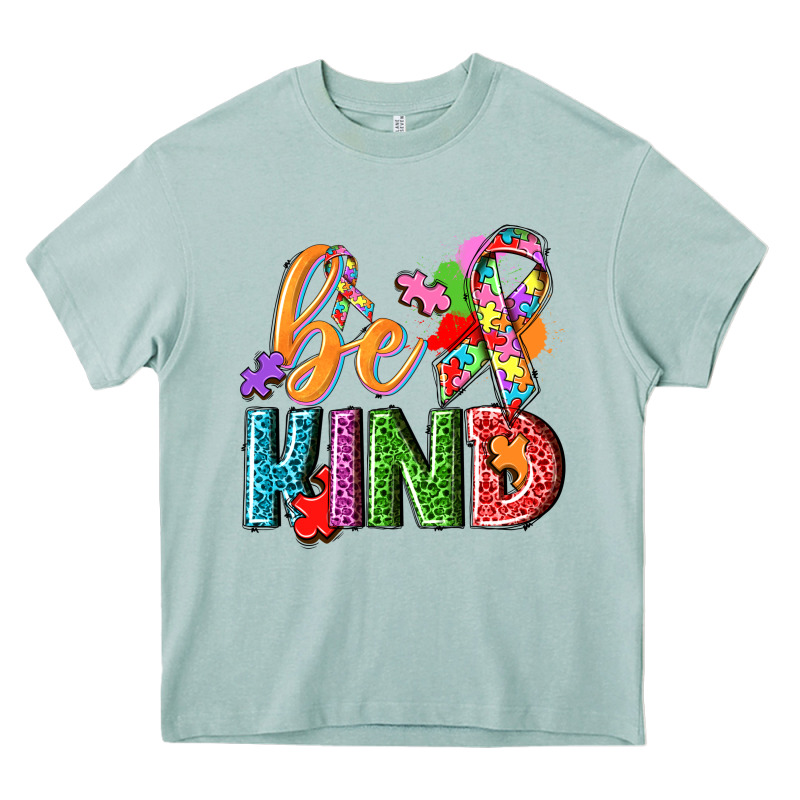 Autism Be Kind Heavy Core Tee by NancyCooperArtShop | Teevron