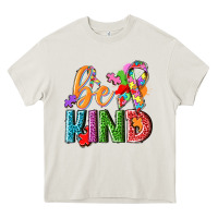 Cream autism be kind Heavy Core Tee - NancyCooperArtShop