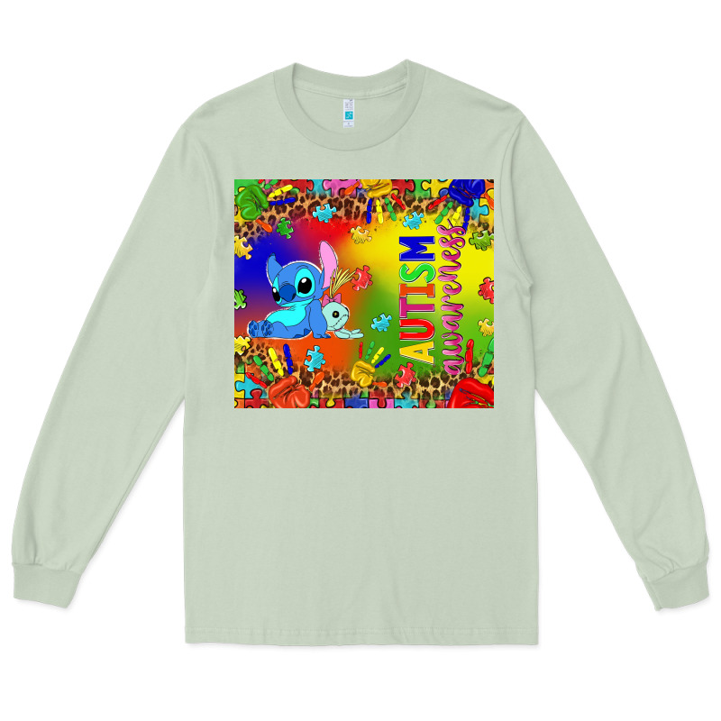 Autism Awareness With Stitch Tumbler Long Sleeve Tee by TumblerDesignByShophia | Teevron
