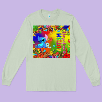 Autism Awareness With Stitch Tumbler Long Sleeve Tee Designed By Tumblerdesignbyshophia