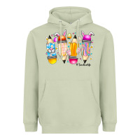 Matcha Easter Teacher Life Heavyweight Hoodie - CowhideDigitalArt