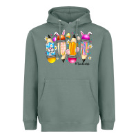 Sage Easter Teacher Life Heavyweight Hoodie - CowhideDigitalArt