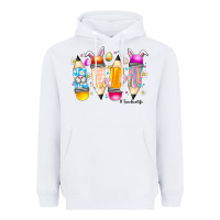 White Easter Teacher Life Heavyweight Hoodie - CowhideDigitalArt
