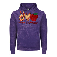 Cloud Purple Peace Love Teach Vintage Hoodie - Bettercallsaul