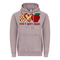 Vintage Zinc Peace Love Teach Vintage Hoodie - Bettercallsaul