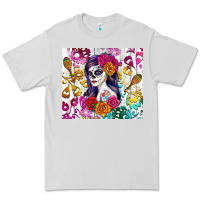 Dove Grey sugar skull girl Premium Tee - RanaPortraitStore