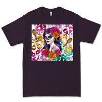 Plum sugar skull girl Premium Tee - RanaPortraitStore