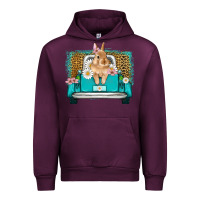 Mauve Wine easter bunny truck Urban Hoodie - Artiststas