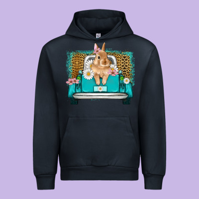 Easter Bunny Truck Urban Hoodie Designed By Artiststas