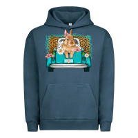 Pigment Midnight Navy easter bunny truck Urban Hoodie - Artiststas