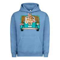 Pigment Pebble Blue easter bunny truck Urban Hoodie - Artiststas