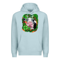 Blue Mist St. Patrick's day cow Premium Hoodie - FaDigitalArtStudio