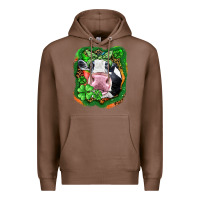 Chestnut St. Patrick's day cow Premium Hoodie - FaDigitalArtStudio