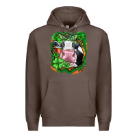 Coffee St. Patrick's day cow Premium Hoodie - FaDigitalArtStudio