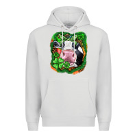 Dove Grey St. Patrick's day cow Premium Hoodie - FaDigitalArtStudio