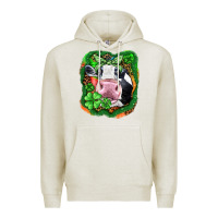 Oatmeal Heather St. Patrick's day cow Premium Hoodie - FaDigitalArtStudio