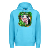 Ocean Blue St. Patrick's day cow Premium Hoodie - FaDigitalArtStudio