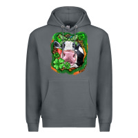 Rock St. Patrick's day cow Premium Hoodie - FaDigitalArtStudio