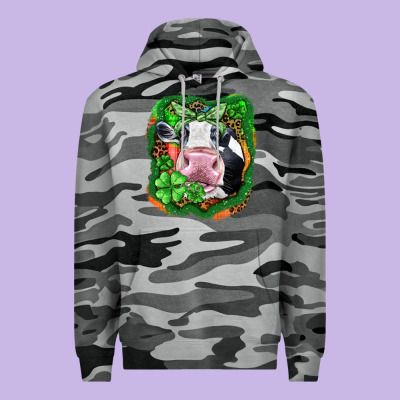 St. Patrick's Day Cow Premium Hoodie Designed By Fadigitalartstudio
