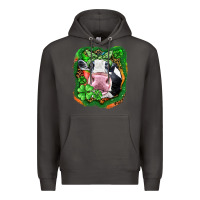 Smoke St. Patrick's day cow Premium Hoodie - FaDigitalArtStudio