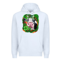 White St. Patrick's day cow Premium Hoodie - FaDigitalArtStudio