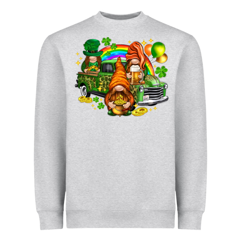 St. Patrick's Day Gnomies With Truck Heavyweight Sweatshirt by HowdyJamesFarm | Teevron