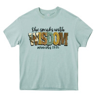 Arona she speaks with wisdom proverbs 31 26 Heavy Core Tee - NancyCooperArtShop