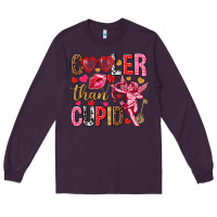 Plum Cooler than Cupid Valentine's Day Long Sleeve Tee - HowdyJamesFarm