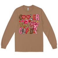 Toasted Coconut Cooler than Cupid Valentine's Day Long Sleeve Tee - HowdyJamesFarm