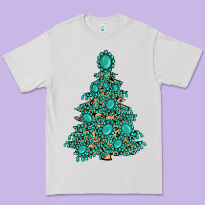 Christmas Tree With Gemstones Premium Tee Designed By Maliassmallbusiness