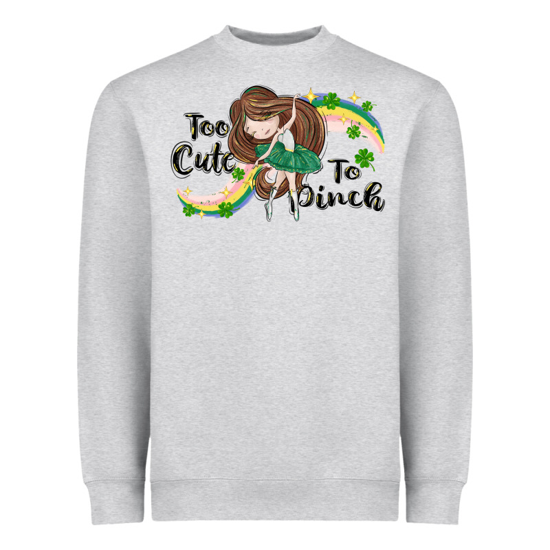 St. Patrick' Too Cute To Pinch Heavyweight Sweatshirt by CowGirlArtShop | Teevron