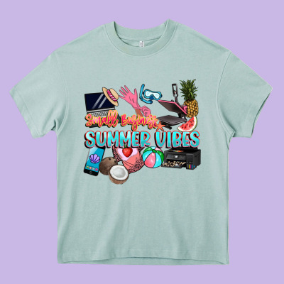 Small Businesses Summer Vibe Heavy Core Tee Designed By Nancycooperartshop