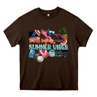 Chocolate Brown small businesses summer vibe Heavy Core Tee - NancyCooperArtShop
