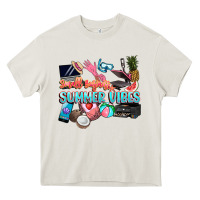 Cream small businesses summer vibe Heavy Core Tee - NancyCooperArtShop