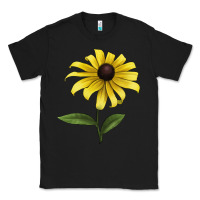 Black Black Eyed Susan Flower Illustrations Classic Tee - LillyAllenDesigns