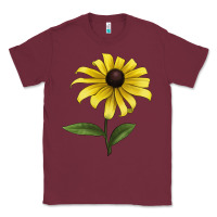 Burgundy Black Eyed Susan Flower Illustrations Classic Tee - LillyAllenDesigns