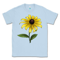 Dusty Blue Black Eyed Susan Flower Illustrations Classic Tee - LillyAllenDesigns