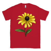 Red Black Eyed Susan Flower Illustrations Classic Tee - LillyAllenDesigns