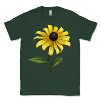 Sports Green Black Eyed Susan Flower Illustrations Classic Tee - LillyAllenDesigns