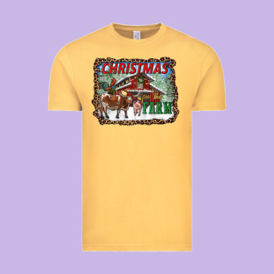 Christmas On The Farm Vintage Tee Designed By Ranaportraitstore