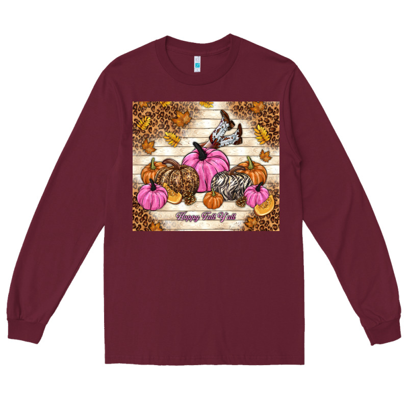 Happy Fall Y'all Cowgirl Long Sleeve Tee by TumblerDesignByShophia | Teevron