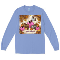 Colony Blue happy fall y'all cowgirl Long Sleeve Tee - TumblerDesignByShophia