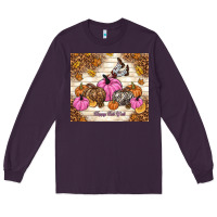 Plum happy fall y'all cowgirl Long Sleeve Tee - TumblerDesignByShophia