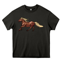 Asphalt running horse Heavy Core Tee - NancyCooperArtShop